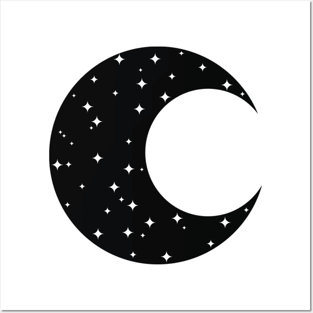 MOON WITH STARS Wall Art by RENAN1989